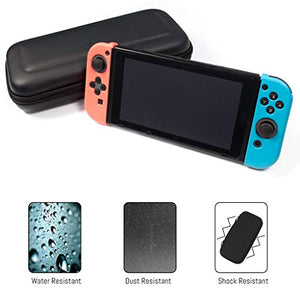 Orzly Carry Case Compatible with Nintendo Switch - Black Protective Hard Portable Travel Carry Case Shell Pouch for Nintendo Switch Console & Accessories