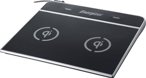 Energizer Universal Dual Qi Wireless Charger Induction Charging Pad Mat + USB Port Station - for Qi-Enabled Devices like Samsung Galaxy S8, S8+, S6/S7 Edge/Plus, Note 5, Google Nexus - UK Mains Plug