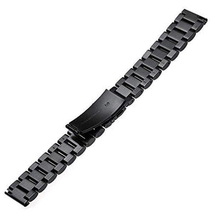 Aimtel compatible Samsung Galaxy(46mm) Watch Strap,22mm Solid Stainless Steel Metal Replacement Bracelet Band compatible Samsung Galaxy Watch SM-R800/R805 Smart Watch(Black)