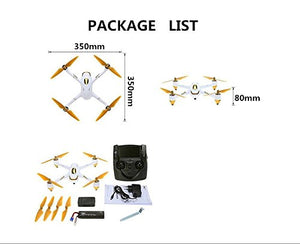 Hubsan JYZ drone H501S X4 BRUSHELESS FPV Quadcopter 1080p Camera GPS Automatic Return Altitude Hold Headless Mode Drone (white)