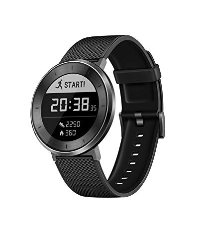 Huawei Fit Smart Fitness Watch Heart Rate and Sleep Monitor Water Resistant Activity Tracker, Black Sport Band, Large