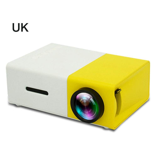 domiluoyoyo YG300 Mini Pocket Projector, 1080P Built-in Battery Version LCD Portable 600 Lumens Home LED Media Player