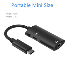 USB C to 3.5 mm Headphone Jack Adapter,2 in 1 Aux USB Type C Audio Charger Adapter,Compatible with Huawei P20 / P20 Pro/P30 Pro/Mate 10 Pro/Mate 20 Pro, Xiaomi 6/8/Note 3, Sony Xperia XZ2(Black)