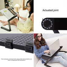 Cozime Laptop Table Portable Adjustable Ergonomic Computer Notebook Desk with Mouse Board and Cooling Cooler Fan Stand Breakfast Bed Tray Book Holder Super Buy(with Mouse Board)