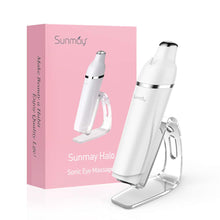 SUNMAY Halo Anti-aging Galvanic Wand, 42℃ Heated Sonic Eye Massager, Anions Import Rechargeable Wrinkle Remover for Dark Circles and Puffiness Upgraded Version
