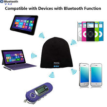 Bluetooth Beanie Winter Hat Unisex 4.2 Wireless Smart Musical Headphone Headset Washable Knit Beanies Speakerphone Cap with Built-in Mic & Speaker for Men Women Teen Boys Girl