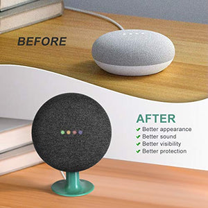 Pedestal Stand Holder for Google Home Mini,LANMU Desk Mount for Google Home Mini Voice Assistant (Green)