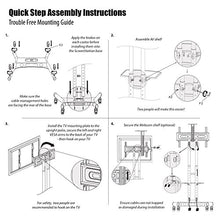 Invision GT1200 ScreenStation Mobile TV Stand Trolley Cart – Anti-Tip & Ultra-Stable – For 32-65 Inch HDR LED & LCD TV Screens - Heavy Duty - Non-Marking Castor Wheels - VESA 400 600 Bracket [GT1200]