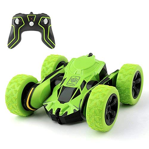 Cocopa RC Road 2WD Stunt 2.4GHz Green Remote Control Racing Vehicle High Speed 7.5Mph 360 Degree Rolling Rotation (Battery Not Included) -Toy Car for Kids