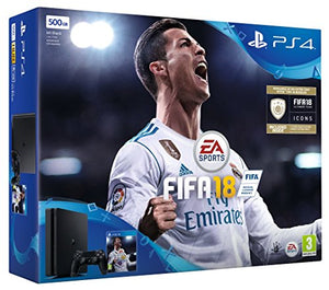Sony PlayStation 4 500GB Console - Black - FIFA 18 Bundle with FIFA 18 Ultimate Team Icons and Rare Player Pack