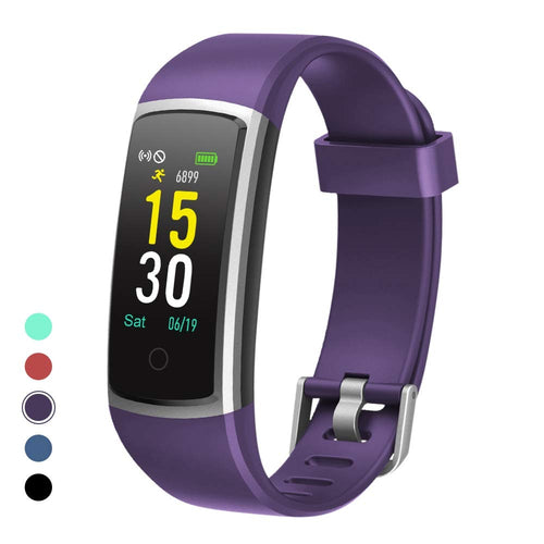 moreFit Kids Fitness Tracker Watch, Waterproof Smart Fitness Activity Tracker Pedometer Watch with Connected GPS Running Sports Watch for Women Men Kids, Purple