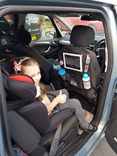Chill Tots - Back Seat Car Organiser with 10.1" iPad / Tablet Holder Touch Screen Kids Kick Mat Seat Protector Cover Universal Fit Multi Pockets Children’s Storage - Black