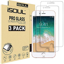 ISOUL [3 Pack] Screen Protector for iPhone 6 6s 7 8 Screen Protector Tempered Glass Film 9H HD, 0.3mm Clear Premium Shatterproof Protection 4.7" [Easy Installation] [3D Touch Compatible]