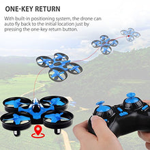 JoyGeek Mini Drone for Kids, RC Quadcopter with 2.4G 4CH 6 Axis Headless Mode, 360° UFO Mini Quadcopter Drone, Flips & Rolls Remote Control One Key Return Helicopter ( Blue )
