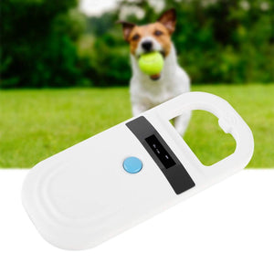 Microchip Reader RFID 134.2Khz, Pet ID Microchip Scanner with 0.91 Inch High Brightness OLED Display 128 Pieces of Tag Information Storage for Animal Tracking