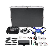 Drone with Carrying Case, Potensic® F181DH RC Quadcopter Drone RTF Altitude Hold UFO with Stepless-speed Function, 2MP HD Camera & 5.8Ghz FPV LCD Screen Monitor & Drone Carrying Case – Blue
