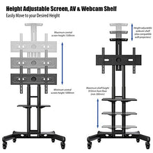 Invision GT1200 ScreenStation Mobile TV Stand Trolley Cart – Anti-Tip & Ultra-Stable – For 32-65 Inch HDR LED & LCD TV Screens - Heavy Duty - Non-Marking Castor Wheels - VESA 400 600 Bracket [GT1200]