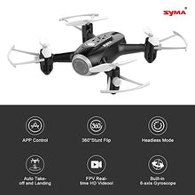 Syma FPV RC Drone Mini Drone X22W Nano Quad Copter WiFi FPV Pocket Drone HD Camera RTF Mode 4 Channel Headless Mode Remote Control Altitude Hold Quadcopter