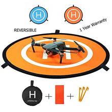 RC Drone Landing Pad 30"/75cm Impact Protection Waterproof/Dirtproof Fast-Fold Portable Reversible Collapsible Helipad Launch Pad Drone Launch Mat for DJI Spark Mavic Pro Phantom 2/3/4/4 Pro Inspire 1 and Other Drones 1 Year Warranty