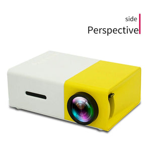 domiluoyoyo YG300 Mini Pocket Projector, 1080P Built-in Battery Version LCD Portable 600 Lumens Home LED Media Player