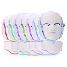 Wireless LED 7 Color Light Therapy Mask with Neck/Light Skin Rejuvenation Therapy Facial Skin Care Mask