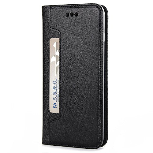 Notebook Style Case for iPhone 7 Plus,iPhone 8 Plus Case,Artfeel 2 in 1 Detachable Flip Wallet Case with Credit Card Slots,Work with Magnetic Car Mount,PU Leather Protective Cover with Removeable Hand Strap for iPhone 7 Plus/8 Plus 5.5 inch,Black