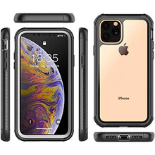 Temdan iPhone 11 Pro Case, Full Body with Built-in Screen Protector Heavy Duty Protection Shockproof Slim Fit Cover for iPhone 11 Pro(2019) 5.8 Inch - Black/Clear