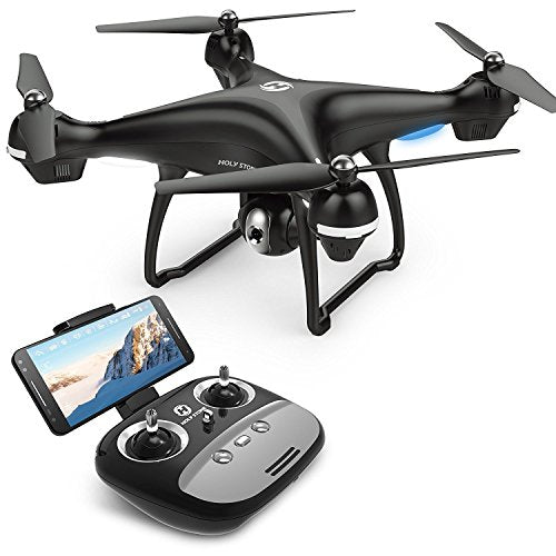 Holy Stone HS100 FPV RC Drone with Camera Live Video and GPS Return Home Quadcopter with Adjustable Wide-Angle 720P HD WIFI Camera- Follow Me, Altitude Hold, Intelligent Battery, Long Control Distance