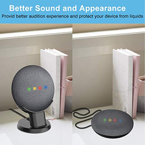 SPORTLINK Desk Mount for Google Home Mini and Nest Mini （2nd gen）, Improves Sound Visibility and Appearance, Smart Speaker Pedestal, Table Stand for Home Mini (Desk Holder-Black)