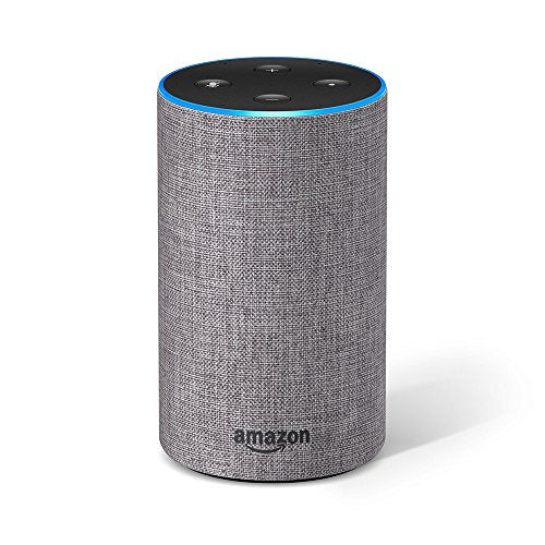 Certified Refurbished Amazon Echo (2nd generation), Heather Grey Fabric