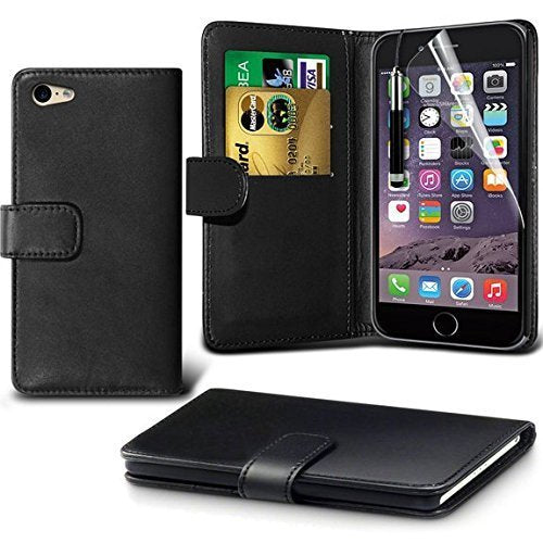 iPhone 6/6s Case, DN-Alive Wallet - Book Case, Flip Case Flexible PU Premium Leather [Black] [Card Holder] iPhone 6/6s Cover - Id Holder [Drop Resistance] [Scratch Resistant] [Shockproof] Case For iPhone 6/6s