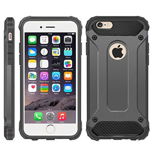 iPhone 6 Case, iPhone 6S Cover, [Survivor] Military-Duty Case - Shockproof Impact Resistant Hybrid Heavy Duty [armor case] Dual Layer Armor Hard Plastic And Bumper Protective Cover Case for Apple iPhone 6 / 6S [SHOCKPROOF] Cover, (DARK GRAY)
