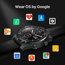 TicWatch Pro Smartwatch Wrist Watch with Heart Rate Sensor (Android Wear, GPS, Wear OS by Google, NFC) Sports Watch Compatible with Android and ios Multilayer Display and Leather Strap, Black