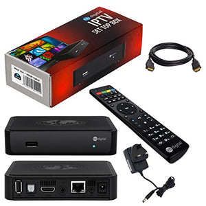 MAG 254 Original HB-DIGITAL IPTV SET TOP BOX Multimedia Player Internet TV IP Receiver with UK AC power plug + HB Digital HDMI cable