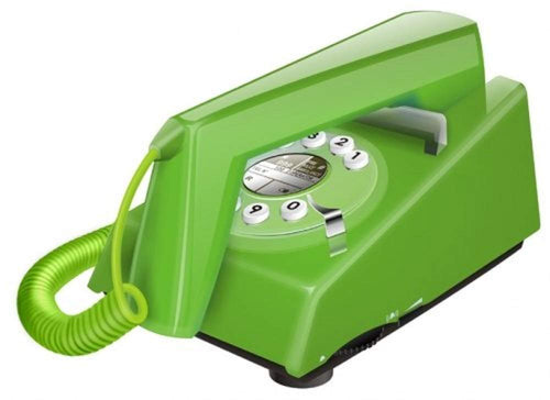 Geemarc Trimline Retro Style 2 Piece Corded Telephone - Green
