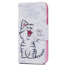 J3 2017 Case, Galaxy J3 2017 Case PU Leather Wallet Flip Case Cover Stylish Pattern Built-in Stand Magnetic Clasp Card Slots Cash Clip Phone Case for Samsung Galaxy J3 2017 - Cat