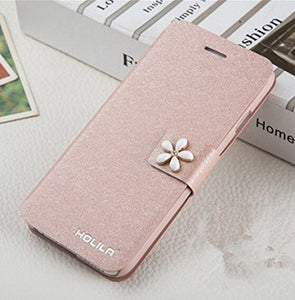 Slim PU Leather Wallet Flip elegant fashion Case Cover plug-in card Stand function (iPhone 6/6s, Pink)