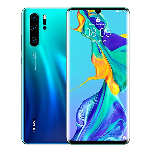 Huawei P30 Pro 128 GB 6.47 Inch OLED Display Smartphone with Leica Quad AI Camera, 8GB RAM, EMUI 9.1.0 Sim-Free Android Mobile Phone, Aurora, UK Version