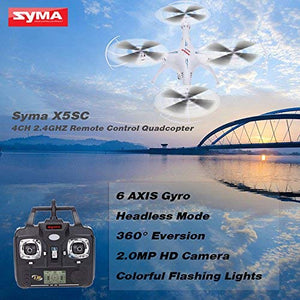 Syma Upgraded Version X5SC-1 Explorers RC Quadcopter 4CH 6-Axis 2.4G Gyro Drone With 2MP HD Camera White