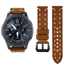 iBazal 22mm Watch Strap Leather Quick Release Watch Strap - Choice of Color Compatible Samsung Gear S3 Frontier/Classic SM-R760, Samsung Galaxy Watch 46mm, Moto 360 2nd Gen 46mm etc. - Chic Brown