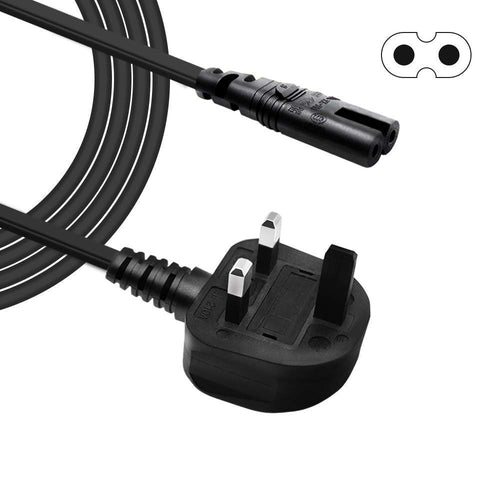 BERLS 10Ft(3M) Figure 8 C7 Mains Power Cable Kettle Lead for Samsung/LG/HP LED LCD Smart TV Monitor Power Lead, Sony PlayStation 2/3/4 (PS2/PS3/PS4), Xbox One X, Xbox 1s, Slim Edition