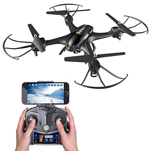Holy Stone HS200 FPV Drone with 720P HD Live Video Wifi Camera 2.4GHz 4CH 6-Axis Gyro RC Quadcopter with Altitude Hold, Gravity Sensor and Headless Mode Function RTF, Black