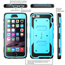 iPhone 6S Case, [Heavy Duty] i-Blason Apple iPhone 6 Case 4.7 Inch Armorbox [Dual Layer] Hybrid Full-body Protective Case with Front Cover and Built-in Screen Protector / Impact Resistant Bumpers (Blue)