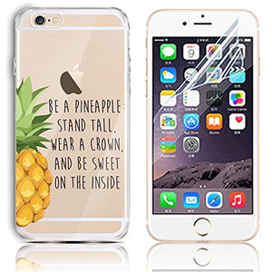 iPhone 6 Case,iPhone 6S 4.7 Inch Silicone Gel Case with Free Screen Protector, Sunroyal Clear Shock Proof Soft Durable Scratch Resistant Rubber Soft TPU Transparent Protective Case Cover Skin Shell for iPhone 6 6S with Beautiful Colourful Pattern Design -
