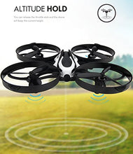 TOZO reg; Q2020 Drone RC Quadcopter Altitude Hold Headless RTF 3D 360 Degree Flips & Rolls 6-Axis Gyro 4CH 2.4Ghz Remote Control Helicopter Height Hold Steady Super Easy Fly for Training. Black