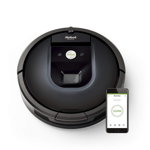 iRobot Roomba 981 Robot Vacuum cleaner ideal for carpets with x10 Air Power  carpet boost - multi room navigation  -  Dirt Detect technology -  WiFi connected and programmable via app, Night Blue