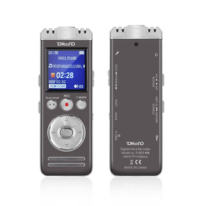 YOHOOLYO Digital Voice Recorder Portable Dictaphone Rechargeable with MP3 Music Player Multi-Function