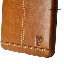 Huawei Mate 9 Case, Pierre Cardin Premium Luxurious Slim Italian Genuine Cow Leather Hard Back Cover Back Case for Huawei Mate 9 (2016), Brown