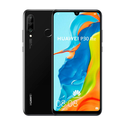 Huawei P30 Lite 128 GB 6.15 inch FHD Dewdrop Display Smartphone with 48MP AI Ultra-wide Triple Camera, 4GB RAM, Android 9.0 Sim-Free Mobile Phone, Single SIM, UK Version, Black