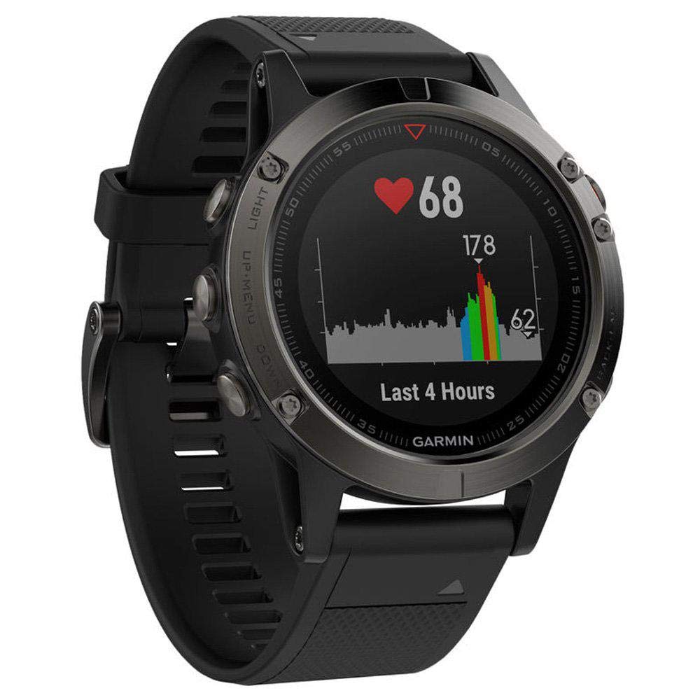 Garmin Fenix 5 Multisport GPS Watch with Outdoor Navigation and Wrist-Based Heart Rate - Slate Grey with Black Band